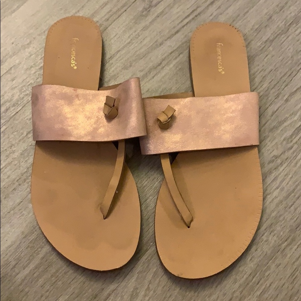 Rose gold sandals
